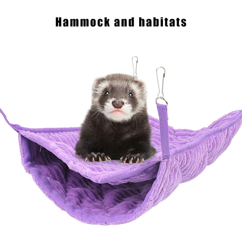 WOLEDOE Double Hammock, Hanging Bunk Bed Fit 2 Ferrets or 5 More Rats Purple - BeesActive Australia
