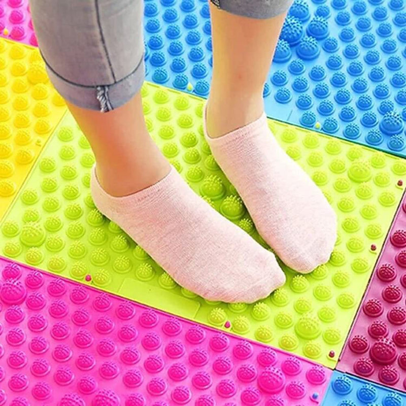 Yobeyi Foot Massage Acupressure Mat Game Foot Reflexology Walking Toe Plate Massage Pad Bathroom Mat Yoga Mat Sports Mat 2 PCS (green) - BeesActive Australia