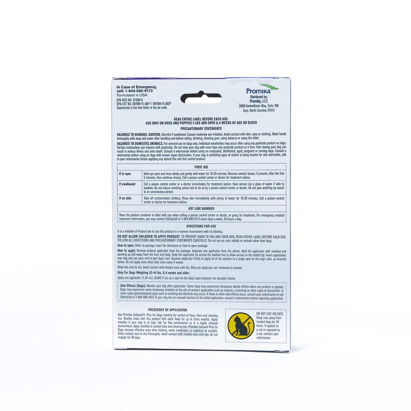 ZoGuard Plus Flea and Tick Prevention for Dogs, Medium 23-44 lbs, 3 Months, 3 Doses - BeesActive Australia