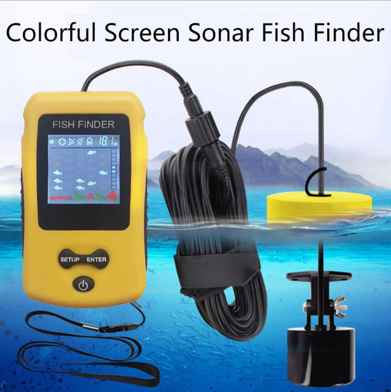 Fishing Tools Depth Read 1M Colorful Screen Fishfinder Handheld Sounder Portable LCD Sonar Fish Finder - BeesActive Australia