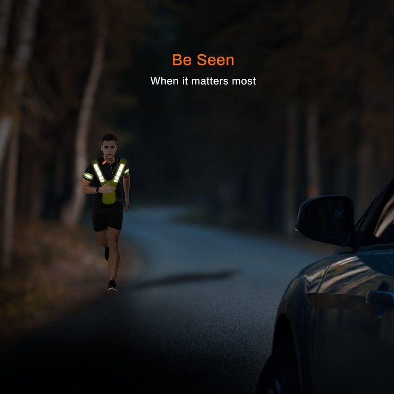 Reflective Running Gear Safety Bundle - Reflective Vest + LED Safety Light (2 Pack) + Reflective Bands | Running Accessories, Cycling, Hiking and Reflective Walking Gear for All Outdoor Adventures - BeesActive Australia