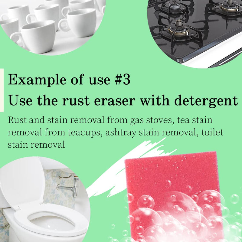 Rust Eraser for Knives Kitchen Stoves Wood Finish and Bicycles Multi Purpouse Cleaning Rubber Eraser Remover Dirt Stains (Extra coarse) Made in Japan, Set of 2 Pack of 2 Extra Coarse - BeesActive Australia