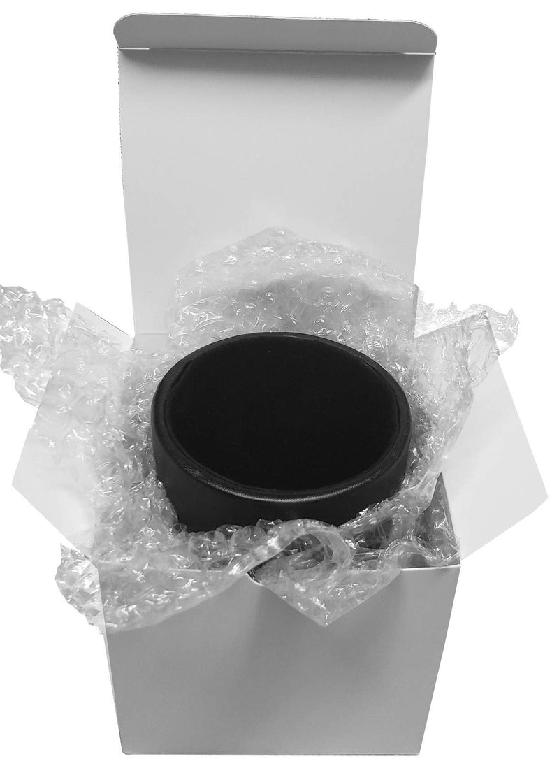 Set of 16mm Poker Dice Squared Corners and Black PU Leather Dice Cup Plush Felt Lined - Gift Boxed - BeesActive Australia