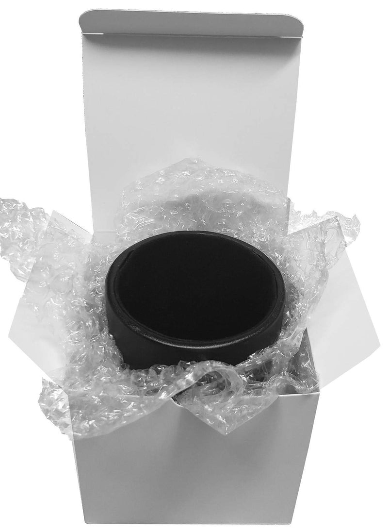 Set of 16mm Transparent Rounded Corners Dice and Black PU Leather Dice Cup Plush Felt Lined - Gift Boxed Purple, Black Lining Cup - BeesActive Australia