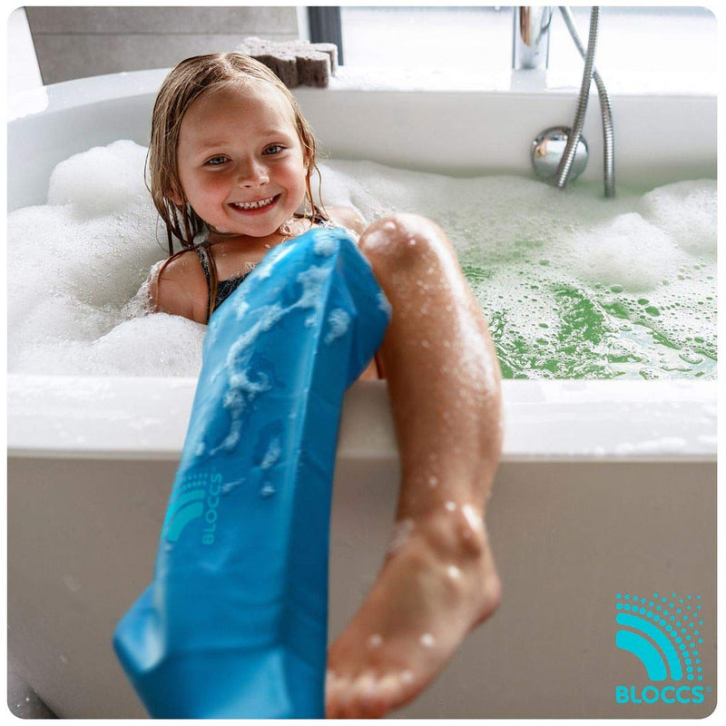 Bloccs Waterproof Plaster Cast Covers Leg, Swim, Shower & Bathe. Watertight Protector, Child Full Leg (Medium) M - BeesActive Australia