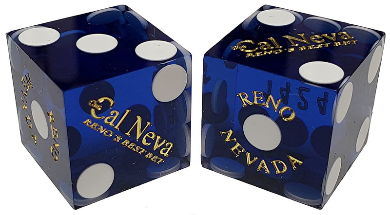Cyber-Deals Craps & Texas Hold'em Poker Essentials Set: 2-Sided 6ft x 3ft Felt Layout, Nevada Casino Table-Played Dice & Cards, Plus Storage Pouch (Cal Neva (Blue Polished) - Reno) - BeesActive Australia