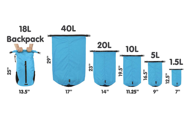 [AUSTRALIA] - Skog Å Kust LiteSåk 2.0 Waterproof Ultralight Dry Bags & Backpacks 40 Liter Blue 2.0 