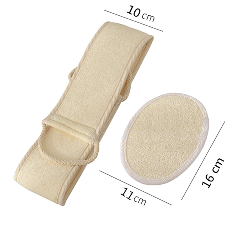 Loofahs Exfoliating Loofah Back Scrubber for Shower, Double Side Scrubbing Strap Body Bath Sponge with a Loofahs pad - BeesActive Australia