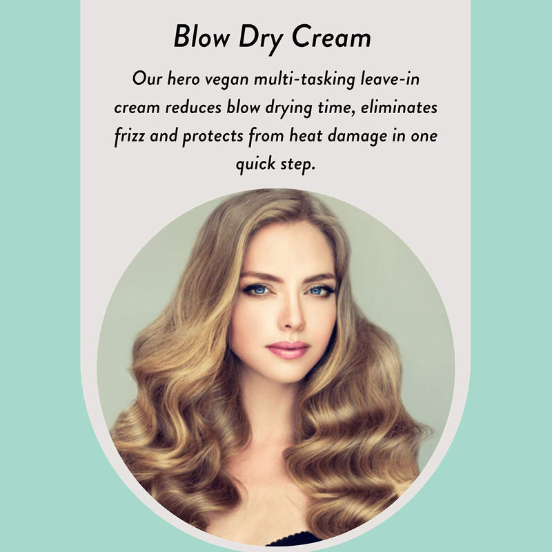 72 Hair Vegan Blow Dry Cream, Leave in Heat Protector & Anti Frizz Lotion, Cruelty Free, 150ml - BeesActive Australia