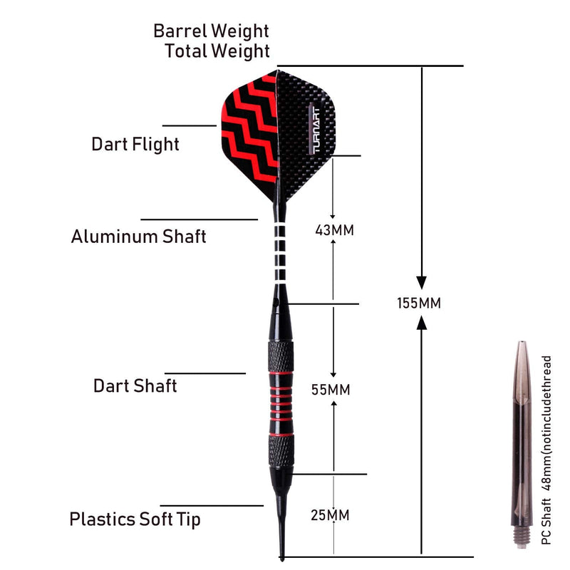 Darts Plastic Tip Professional Soft Tip Darts Set for Electronic Dartboard 9 Pcs 18 Grams with 50 Extra Tips 9 Shafts 27 Flights Tool Kit Gift Darts Case golden - BeesActive Australia