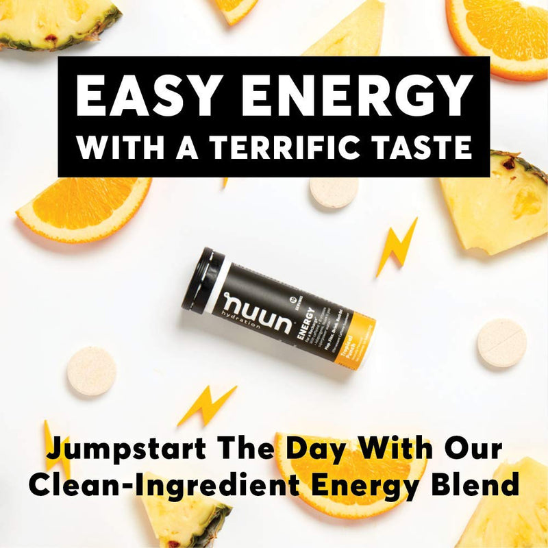 Nuun Energy: Caffeine, B Vitamins, Ginseng, Electrolyte Drink Tablets, Mixed Flavors, 10 Count (Pack of 4) 10 Count (Pack of 4) - BeesActive Australia