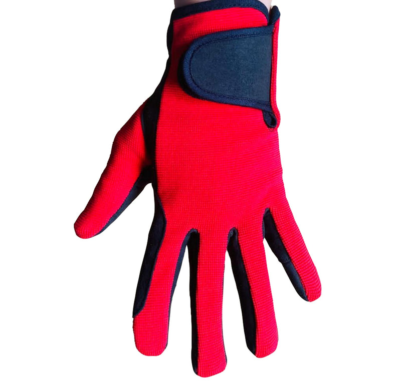 Youth Equestrian Gloves for Girls & Boys Children Gloves All Weather Outdoor Sports Gloves Horse Riding (10 -12 Years, Red) - BeesActive Australia