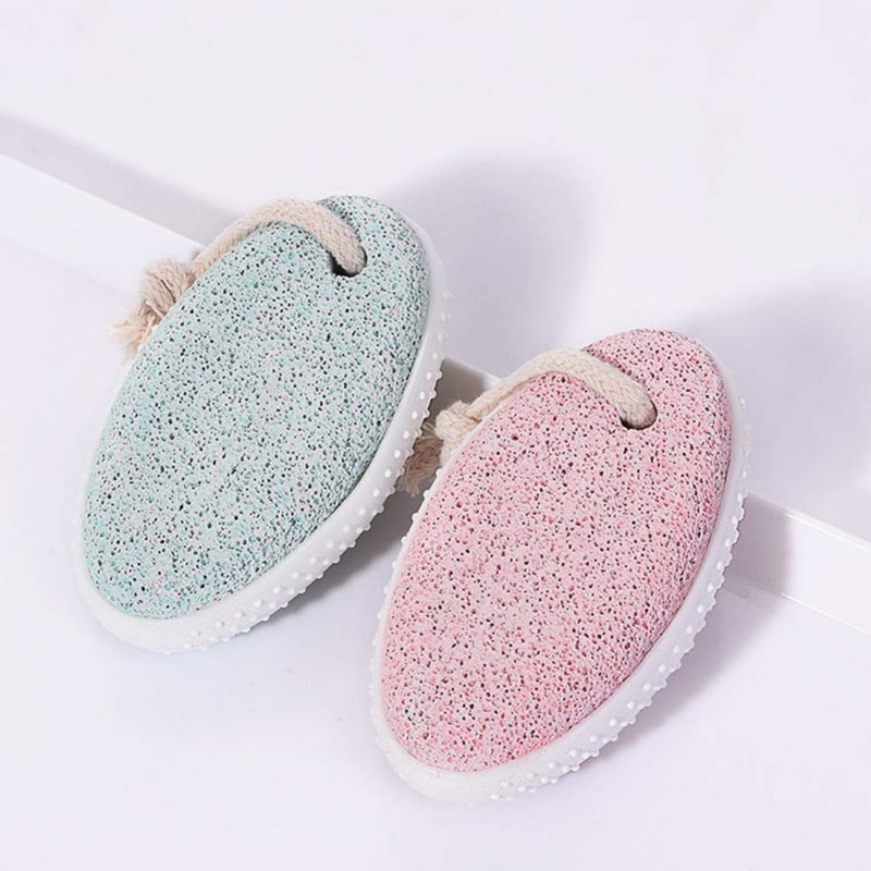 HEALLILY Pumice Stone for Feet Oval Foot Scrubber Exfoliating Dry Dead Skin Remover for Hands Heels Body Foot Care Tool Pink - BeesActive Australia