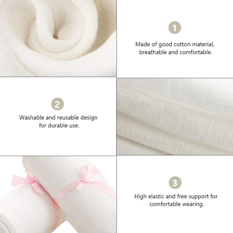 EXCEART 2 Rolls Postpartum Belly Band Gauze Cotton Breathable Maternity Pregnancy Recovery Belly Wrap for Women Girls Waist Slim Supply (White L ï¼‰ - BeesActive Australia