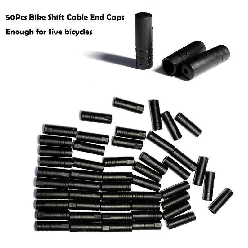 Farbetter Lined Bicycle Bike Derailleur/Shift Cable Housing, 4mm x 50ft, Including 50 PCS Cable End Caps Kit, The Most Trusted DIY Set for SRAM/Shimano Mountain Bike Road Bike Black - BeesActive Australia