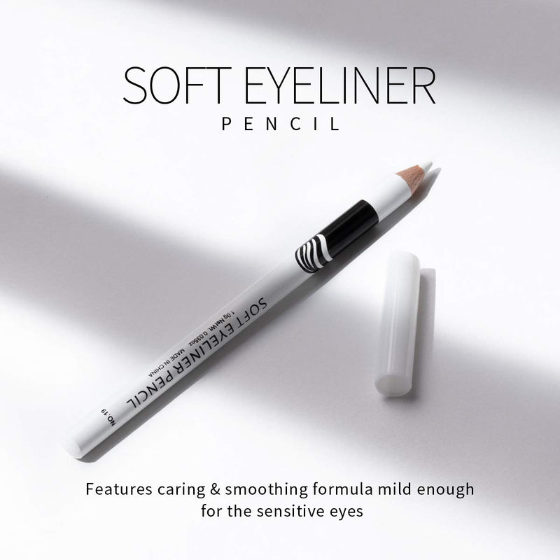 White Eyeliner Pencils Professional Use as Highlighter, Soft, Waterproof, Long-Lasting Eyeshadow, Eye Brightener, Beauty Makeup Tools (12pcs) 12pcs - BeesActive Australia