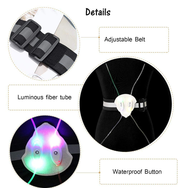 Gortin LED Vest for Running Illuminated Reflective Vest Running Night Light Riding Safety Vest Safety Gear for Men and Women Colorful - BeesActive Australia