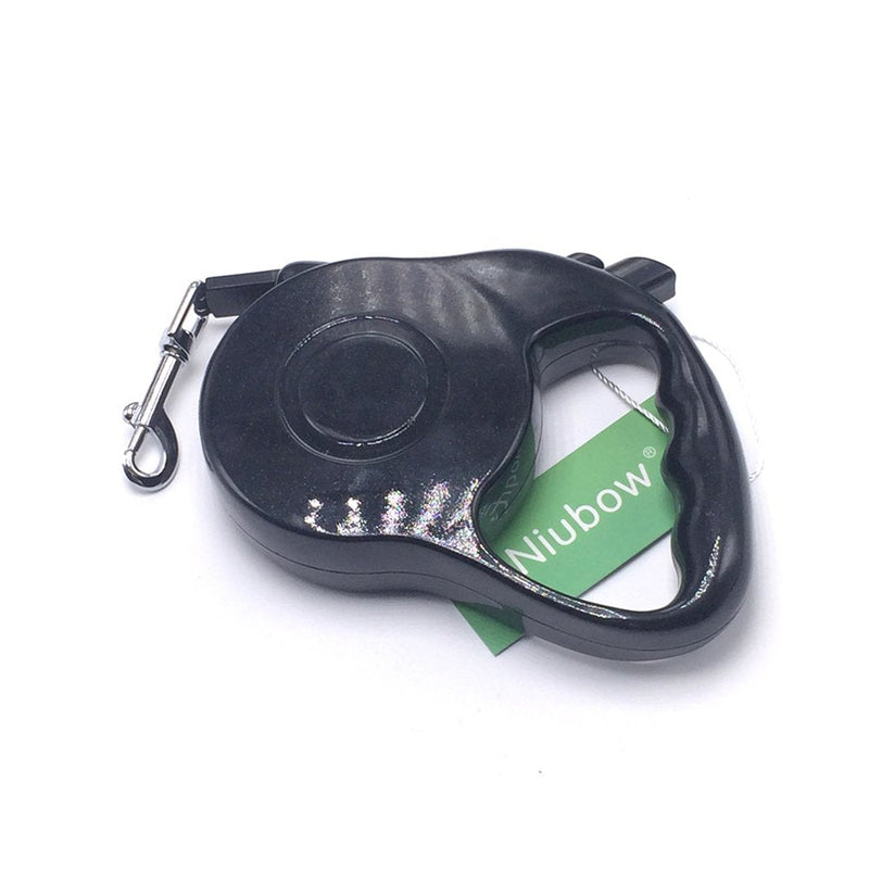 Niubow Retractable Dog Leash with Nylon Ribbon Lead for Small & Medium Breeds, Durable, No Tangle, 10-feet Long, Supports up to 25-Pound Black - BeesActive Australia