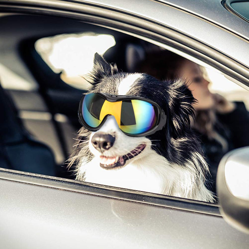 Dog Sunglasses UV Protection, Dog Sunglasses Goggles Pet Sunglasses for Large Dogs with 400UV Protective Polycarbonate Wide Lens to Provide Wide Vision - BeesActive Australia