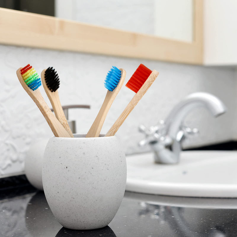 Yorgewd Children's Bamboo Toothbrush | 10 Pack Soft Bristles | Biodegradable Wooden Handle | Eco-Friendly Toothbrush for Kids BPA Free - BeesActive Australia