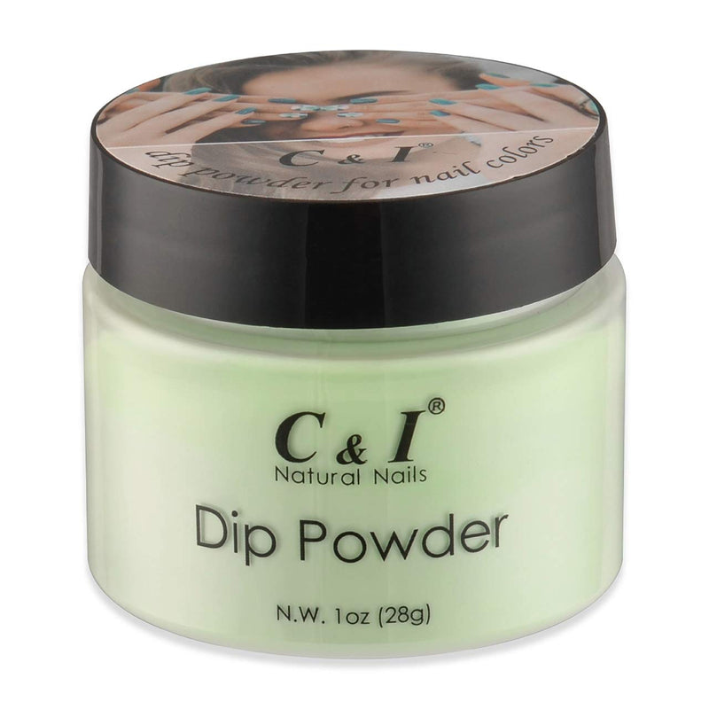 C & I Dip Powder, Color No # 75 Green Apple, Nail Gel Effect Powder, Blue Color System, 1 oz 28 g - BeesActive Australia