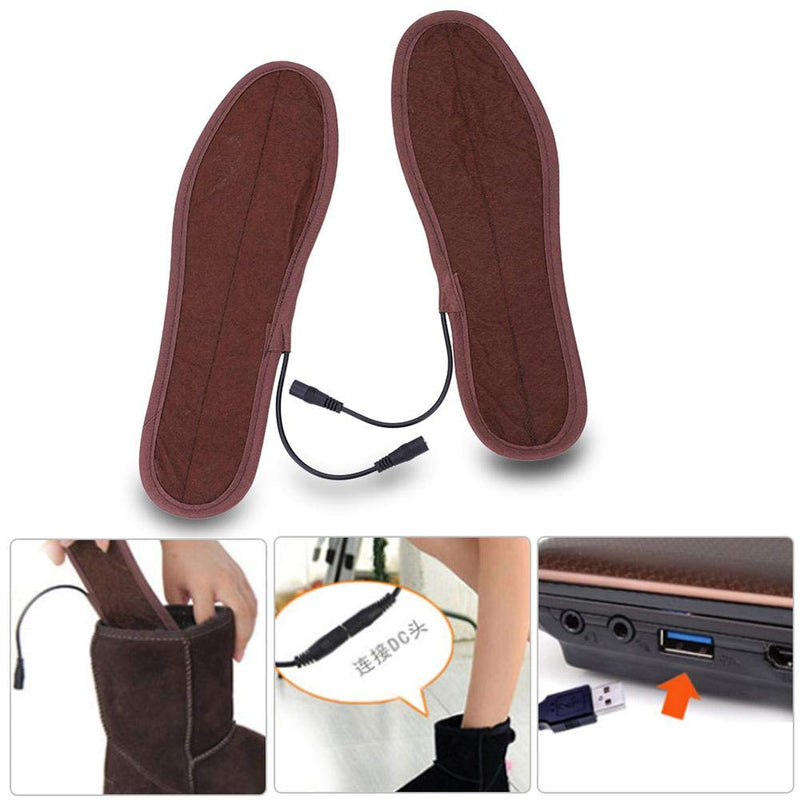 Heated Slippers,Electric Insoles,Heating Templates Electric USB Heated Warming Foot Warmer Feet Electric Heater Temperature Heater (41 42(26cm/10.2in)) - BeesActive Australia