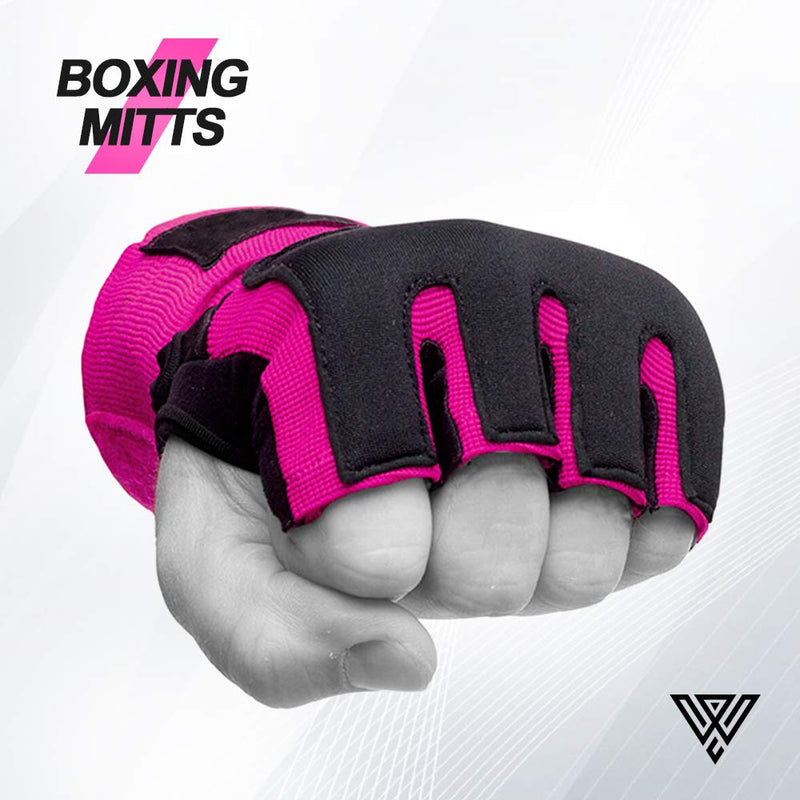 [AUSTRALIA] - WYOX Ladies Training Boxing Inner Gloves Gel Hand Wraps MMA Fist Protector Bandage Pink Small 