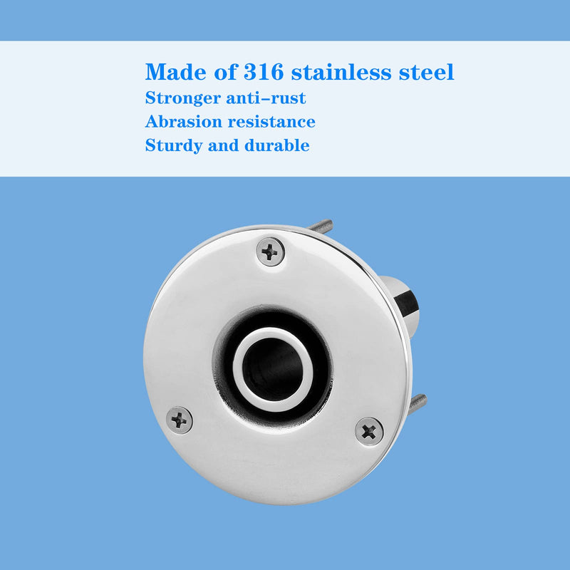 TINGZHIGO Straight Thru Hull Exhaust Fitting, Fit for 24mm Inner Diameter Hose Pipe, 316 Stainless Steel, with Bolts and Nuts?Straight? - BeesActive Australia