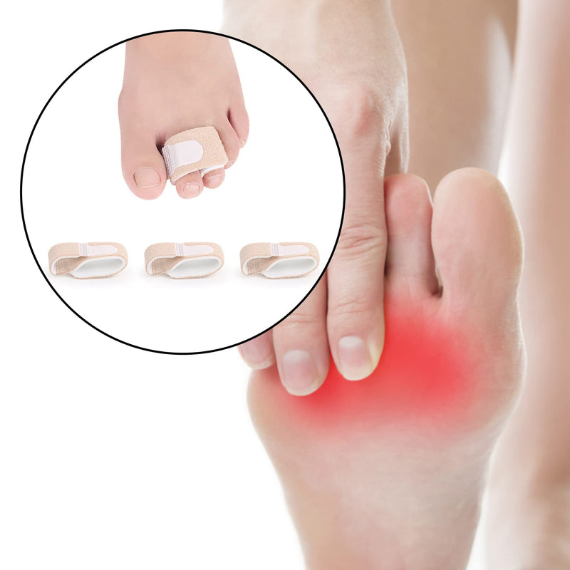 3Pcs Hammer Toe Straightener,Broken Toe Wraps Splint Bandages,Toe Straighteners Reusable,Hammer Toe Splint,Toe Cushioned Bandages for Correcting Hammer Toe,Overlapping Toes,Crooked Toes,Toe Protector - BeesActive Australia