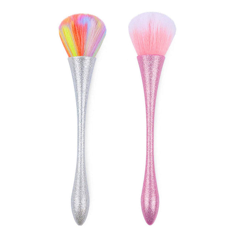 Nail Dust Brush, Remove Dust Powder For Acrylic Gel UV Nail Brush Manicure Brush Clean UP Tools Foundation Cosmetic Brush Powder Brush Girls Women Daily Makeup pink - BeesActive Australia