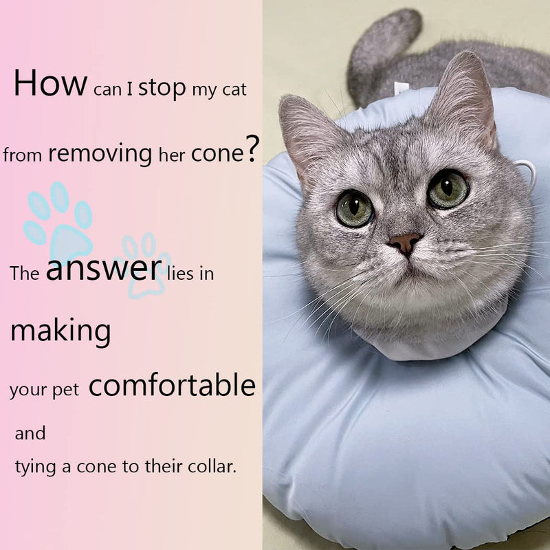 NUA-CLOX Cat Cone Collar Soft for Cats and Medium Small Dogs for After Surgery - Comfy Cat Recovery Collar - Dog Cones Alternative - Adjustable Protective Cat Donut Collar - Elizabethan e Collar for Cats - Healing Neck Pillow Light Blue & Dark Green L - BeesActive Australia