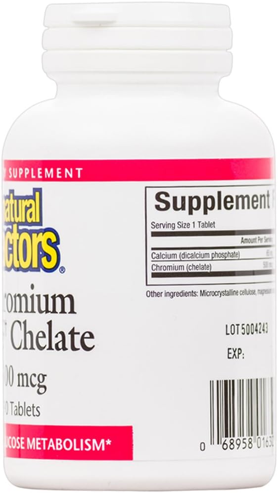 Natural Factors - Chrome GTF Chrate 500 mcg. - 90 Tablets - BeesActive Australia