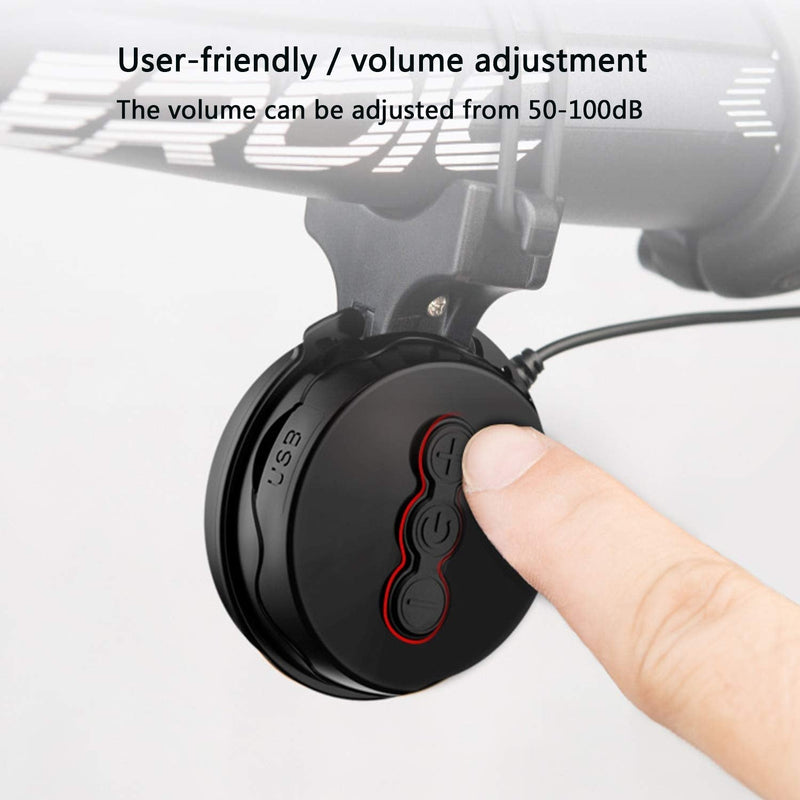 Electric Bike Horn Electronic Bicycle Bell,Latest 4 Soft Sound Modes with Rechargeable Battery,Volume Adjustment 50-120 DB,Waterproof Horn for Women Men Kids' Tricycles Scooter BMX MTB - BeesActive Australia