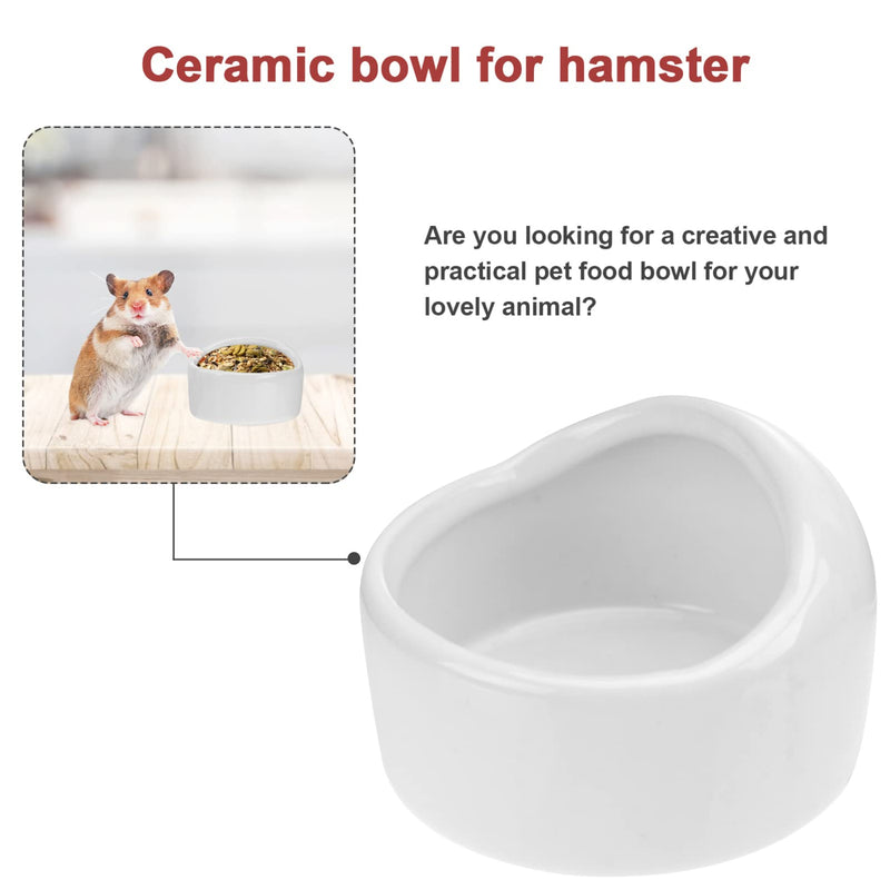 POPETPOP Ceramic Hamster Feeding Bowls, Anti-bite Small Animal Food Bowl Water Feeder for Rabbit Hedgehog Guinea-Pig Gerbil Squirrel Reptiles (Random Color) random color - BeesActive Australia