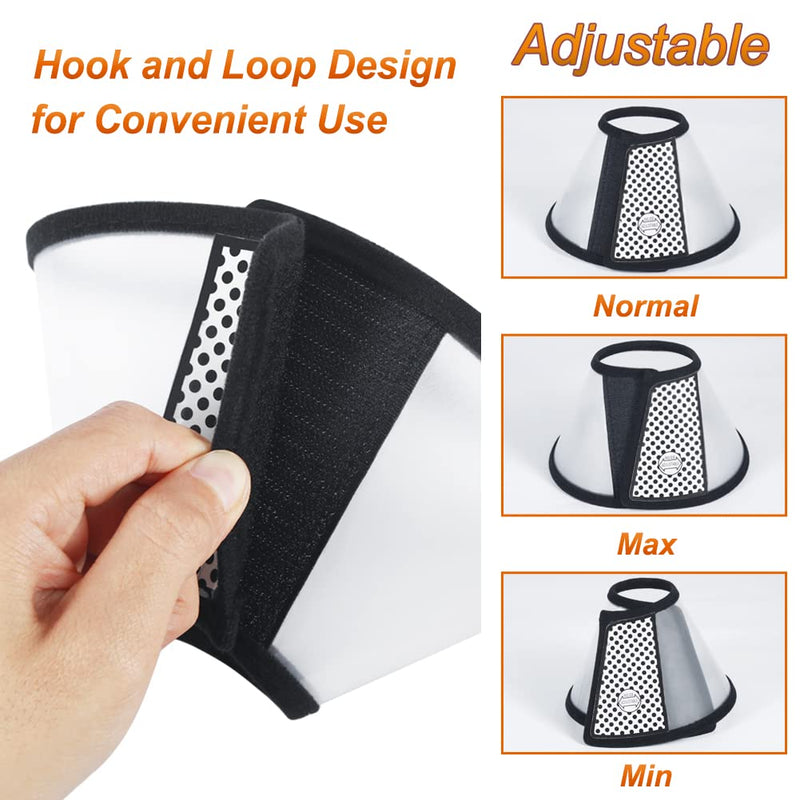 Vivifying Cat Cone, 3 Sizes of Adjustable Recovery Pet Cone Lightweight Plastic Elizabethan Collar for Cats, Kittens, Small Dogs and Rabbits M（Neck: 7.2-9.0 in） - BeesActive Australia