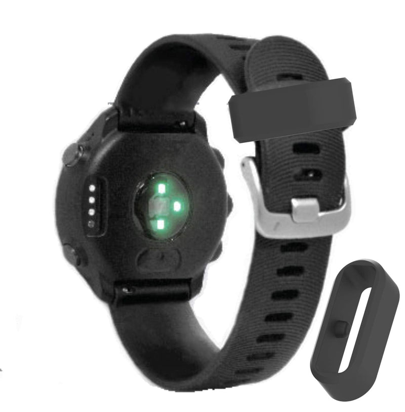 Fastener Ring Compatible for Garmin Vivoactive 3/Venu/Forerunner 645 245/Vivomove,Vivomove HR,Vivomove 3/Fenix 6S Fenix 5S Bands(Pack of 6) Silicone Connector Security Loop for Galaxy Watch Active 2 6-Black - BeesActive Australia