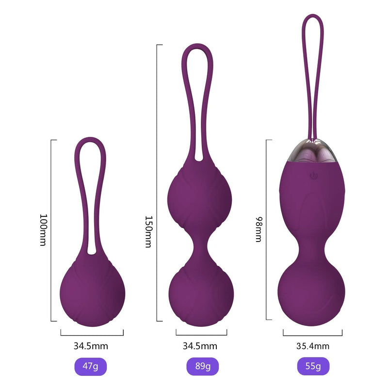 Kegel Exercise Weights - Kegel Balls Beginners & Tightening- Doctor Recommended for Bladder Control & Pelvic Floor Exercises(Purple) - BeesActive Australia