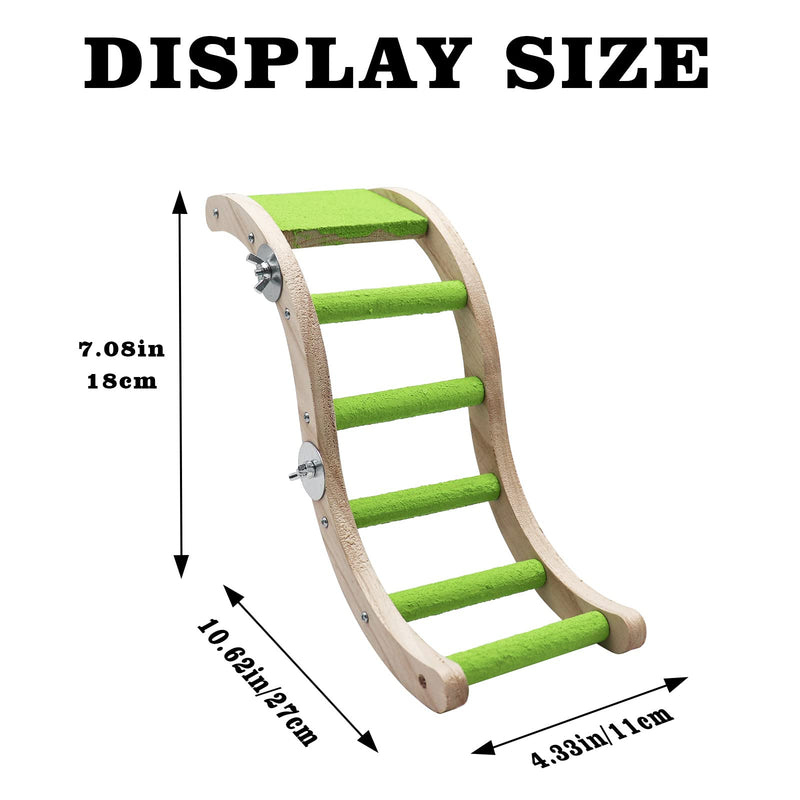 Bird Ladder Bridge, Wooden Pet Parrot Hamster Climbing Ladder Toys, Pet Bird Cage Accessories, Wood Climbing Ladder Perch for Bird Parrot Hamster Squirrel Sugar Gliders Parakeets Cockatiels(S Shape) S Shape - BeesActive Australia
