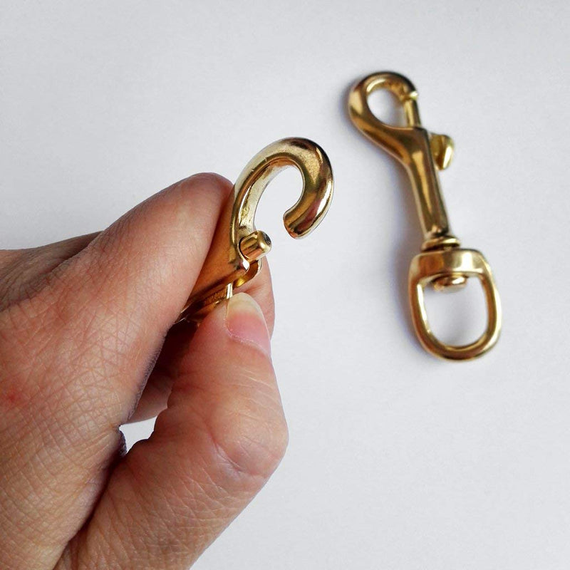 YiMusic 4 Pieces Brass Single Swivel Eye Bolt Snap Hook Buckle Suit for Scuba Diving Dog Clip Equipment Replacement - BeesActive Australia