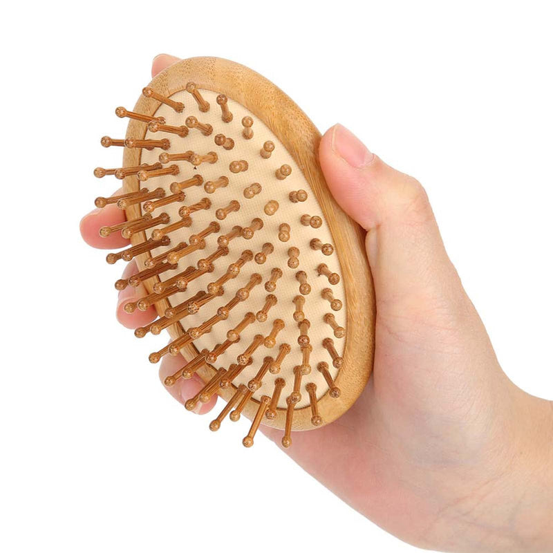 Wooden Scalp Massager, Hair Massager Scalp Brush For Growth Head Wood Bamboo Small Wooden Peg Gents Pig Bristle Massage Wooden Massage Comb No Handle Deep Conditioners Treatments For Straight Curl - BeesActive Australia