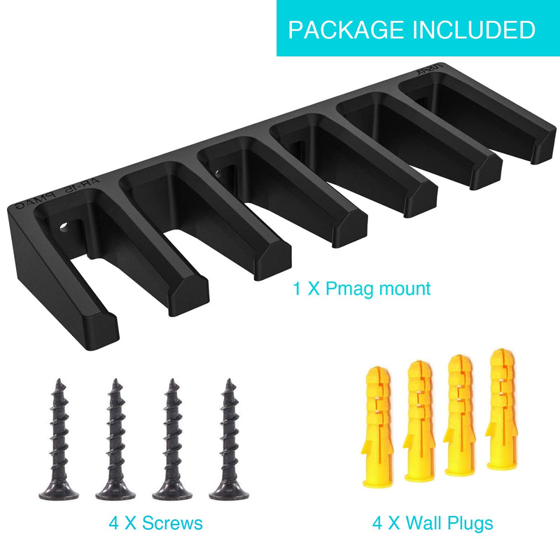 Solid ABS Standard PMAG Wall Mount, Mag Holder, Home Magazine Storage Rack 6 x PMAG Mount 1 Pack - BeesActive Australia