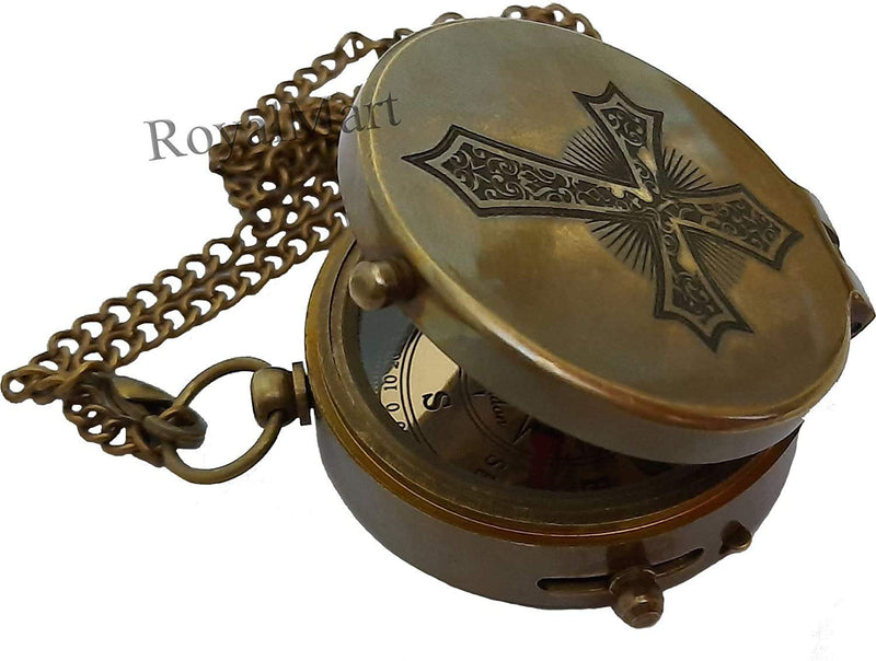 FYNJREX Baptism Gift Personalized Keepsake Compass Engraved Cross and Be Strong and Courageous, Confirmation Gift Ideas, Gift of Faith. Missionary - BeesActive Australia