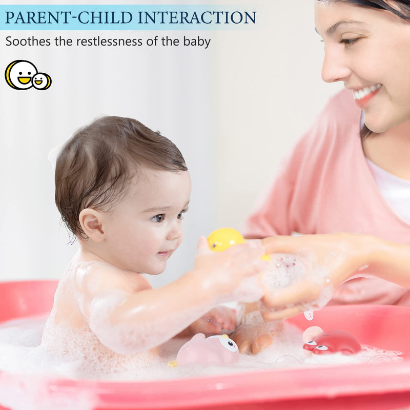 TWOONTO Baby Bath Toys, Wind Up Bath Toys 4 Pcs for Kids Bathtub Toys Bathroom Float Toy for Toddler Boys Girls 0 1 2 3 4 Years Old - BeesActive Australia