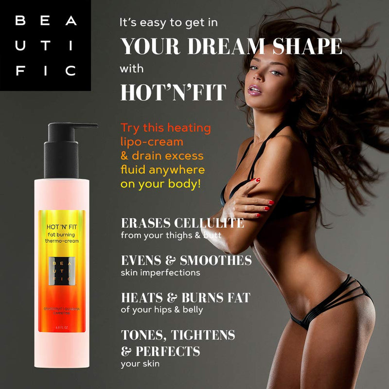 BEAUTIFIC Anti Cellulite Cream | Hot Cream | Workout and Sweat Enhancer | Excess Fluid Drainage Slimming Body Lotion and Cellulite Remover Lotion for Belly, Waist, Arms, Thighs & Butt with Caffeine 6.8 fl oz - BeesActive Australia