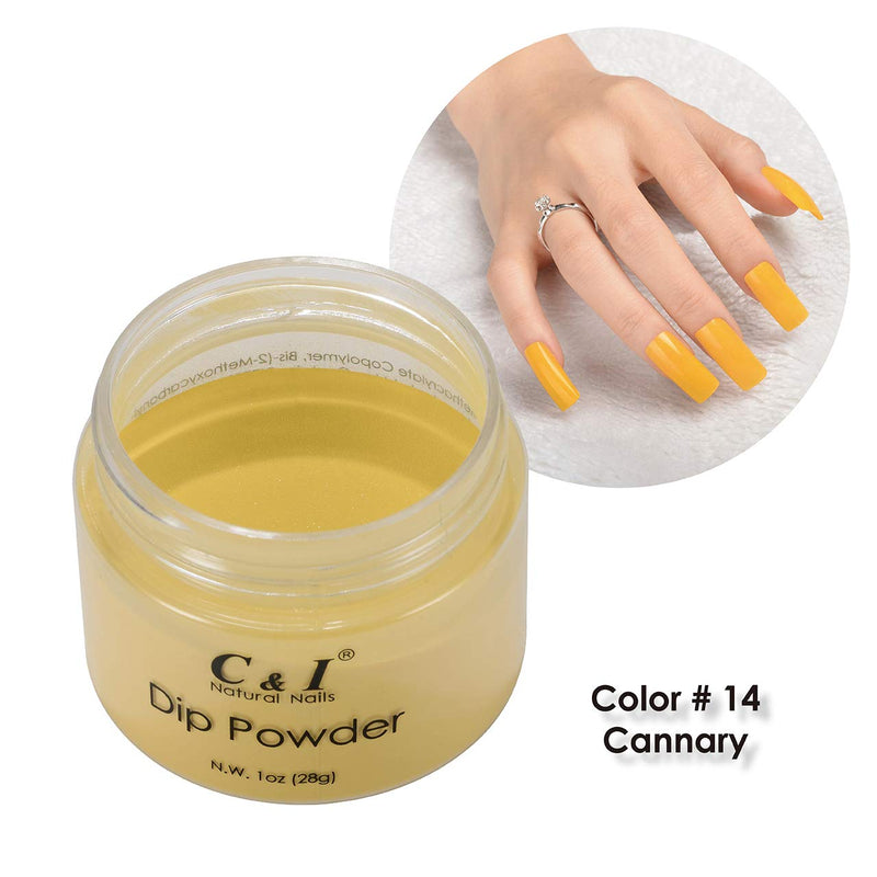 C & I Dip Powder Color No.014 Cannary Yellow Color System - BeesActive Australia