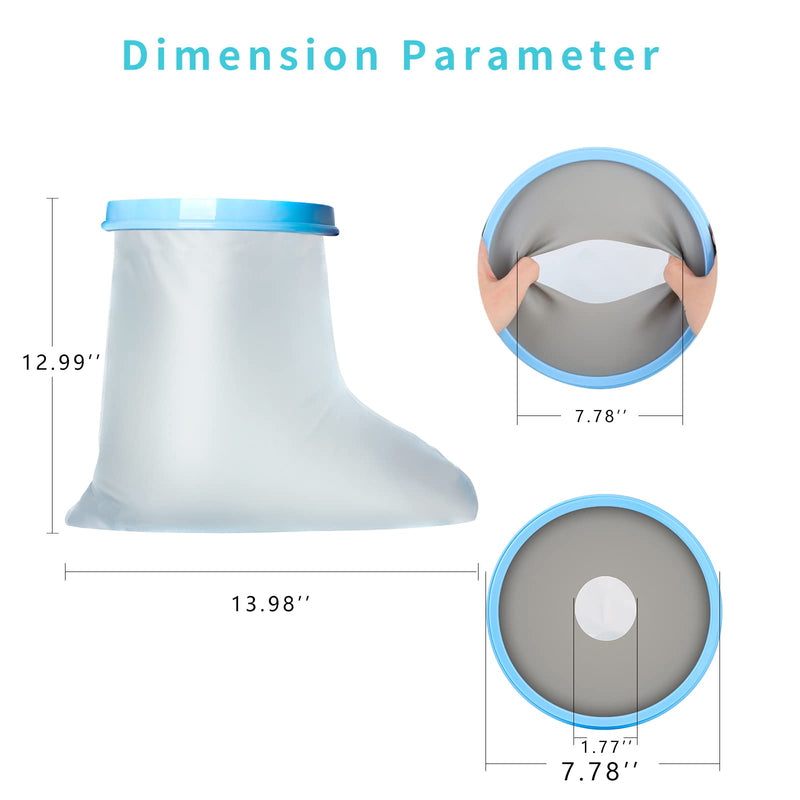 SUPERNIGHT Waterproof Foot Cast Cover for Shower& Bath, Reusable Sealed Watertight Foot Protector, Wound Cast Bag Protector for Foot&Ankle, Cast Bag Bandage Protector, Cast Cover for Showing Foot Adult Foot/Ankle - BeesActive Australia