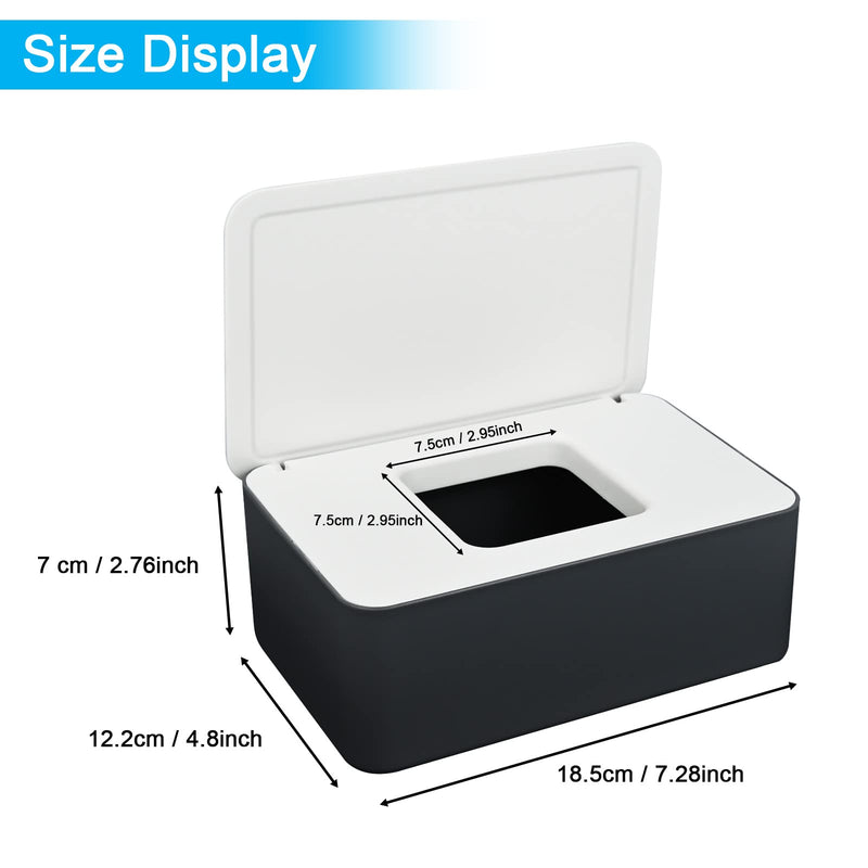 2 Pcs Wet Wipes Dispenser Box, Wet Wipes Storage Box with Lid Tissue Box Holder Rectangular, Baby Nappy Wipes Case for Toilet, Bathroom - BeesActive Australia
