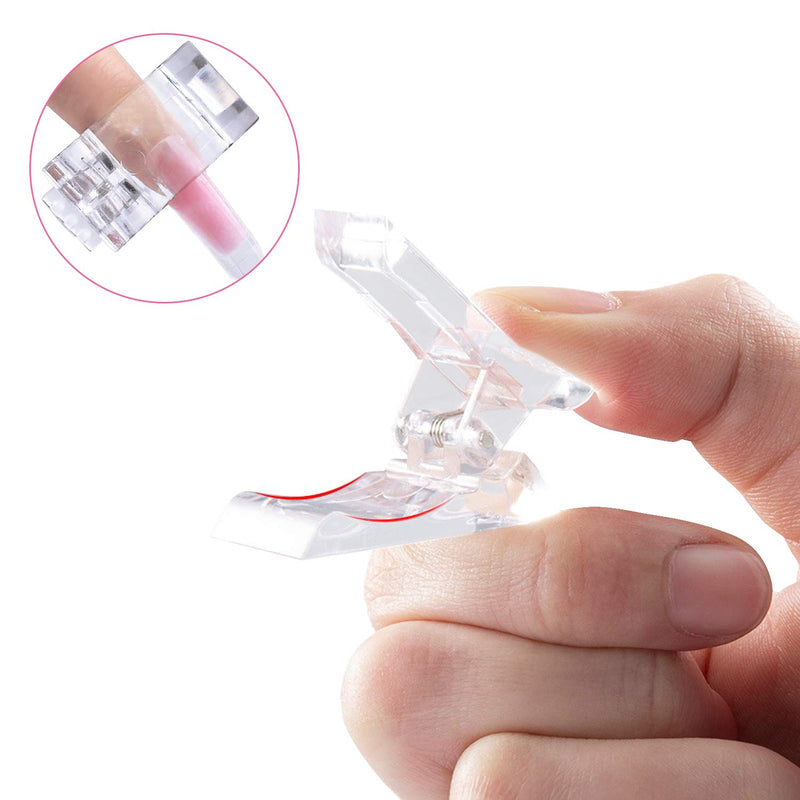 LABOTA 20 Pcs Nail Tips Clip for Quick Building Polygel nail forms Nail clips for polygel Finger Nail Extension UV LED Builder Clamps Manicure Nail Art Tool - BeesActive Australia