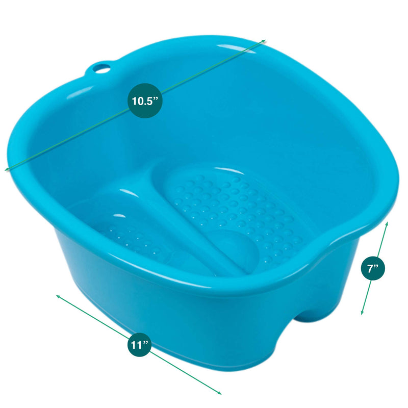 Foot Soaking Bath Basin – Large Size for Soaking Feet | Pedicure and Massager Tub for at Home Spa Treatment | Callus, Fungus, Dead Skin Remover, Blue - BeesActive Australia