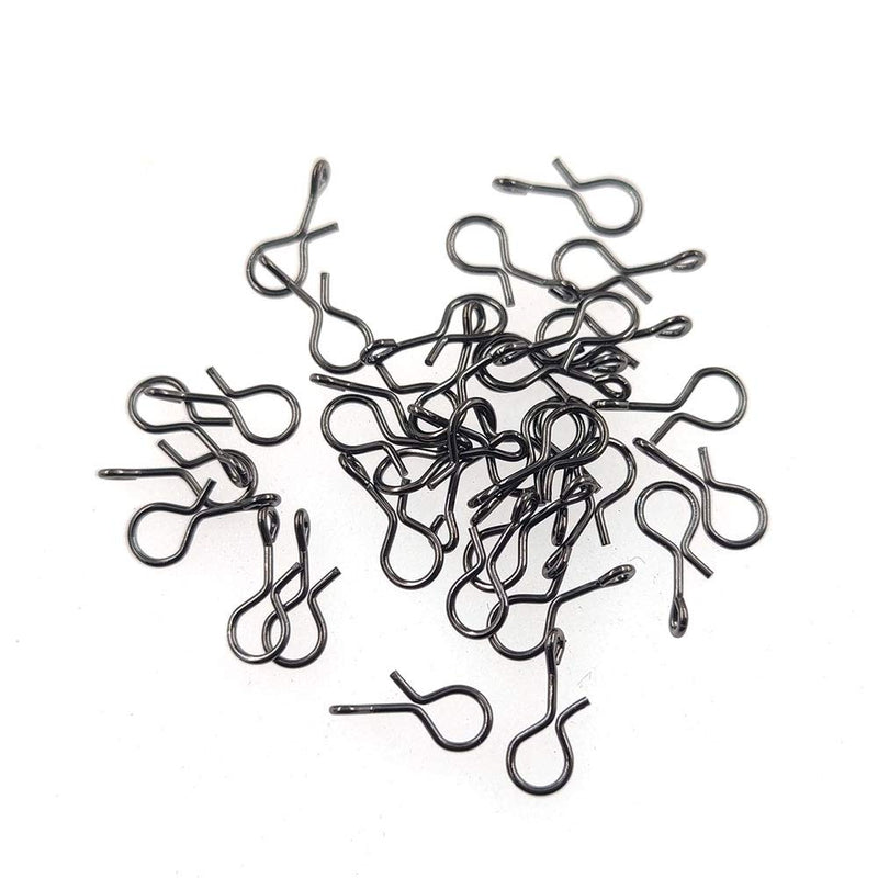 unclesportinfof No-Knot Fast Snaps Fly Fishing Snap No Knot Snaps Quick Change Connect snap for Flies Hook & Lures Black Color Pack of 100 (S-5mm/0.2"-100PCS) - BeesActive Australia